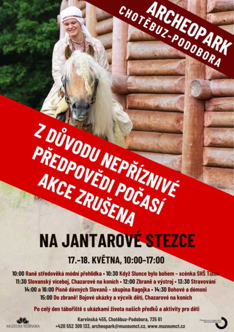 Z DŮVODU NEPŘÍZNIVÉ PŘEDPOVĚDI POČASÍ AKCE ZRUŠENA